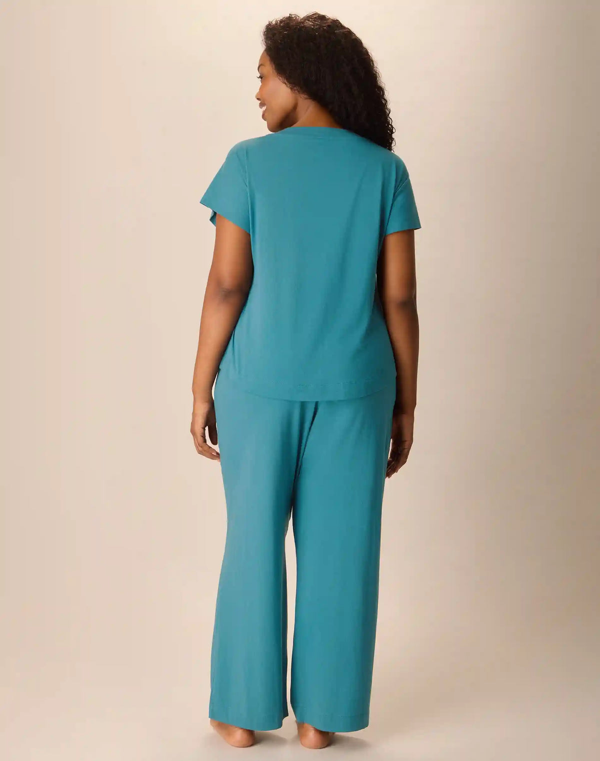 Playtex Women's Cotton-Stretch Pajama Set Women - Moisture-Wicking Sleep Tee & Pants with Pockets - 29"