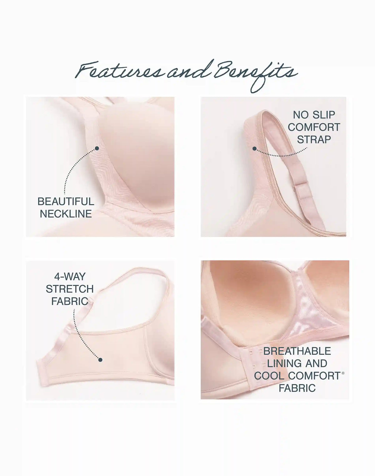 Playtex 18 Hour Cool and Breathable Wireless T-shirt Bra
