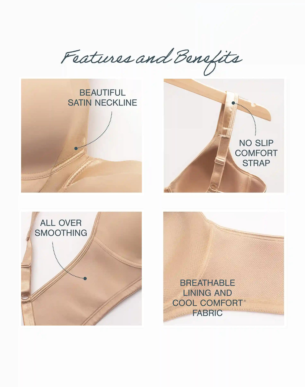 Playtex 18 Hour Silky Soft Smoothing Cool &amp; Breathable Wireless Bra, 2-Pack