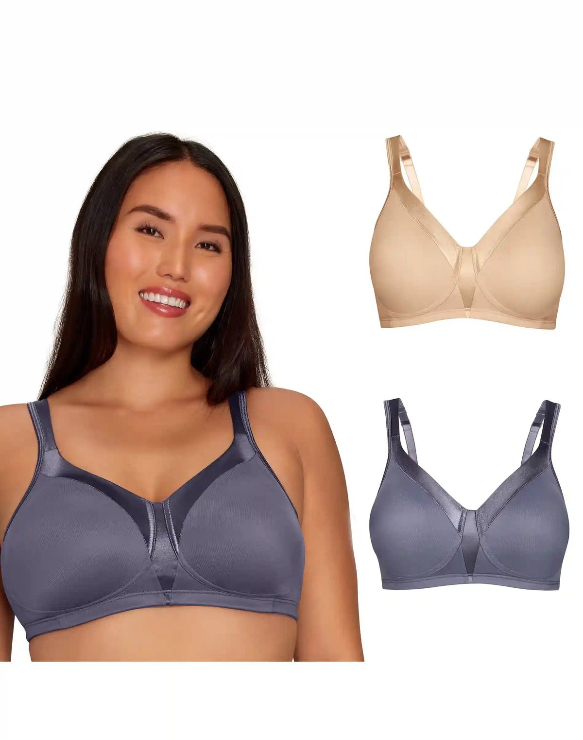 Playtex 18 Hour Silky Soft Smoothing Cool &amp; Breathable Wireless Bra, 2-Pack